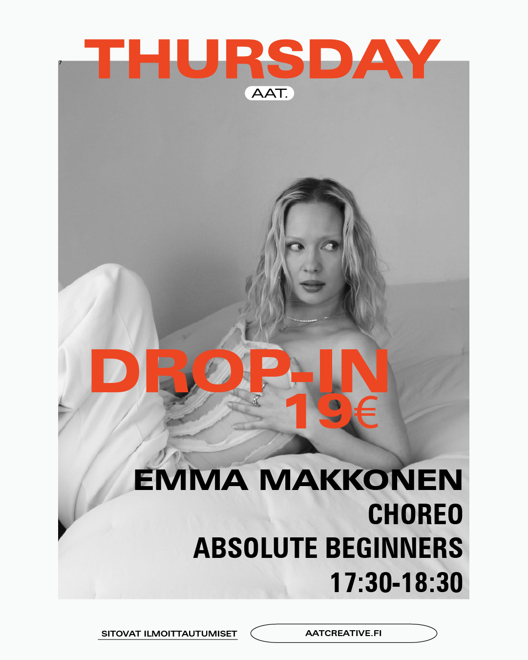 DROP-IN / Thursday / Choreo Absolute beginners 17:30-18:30 Emma Makkonen BOX