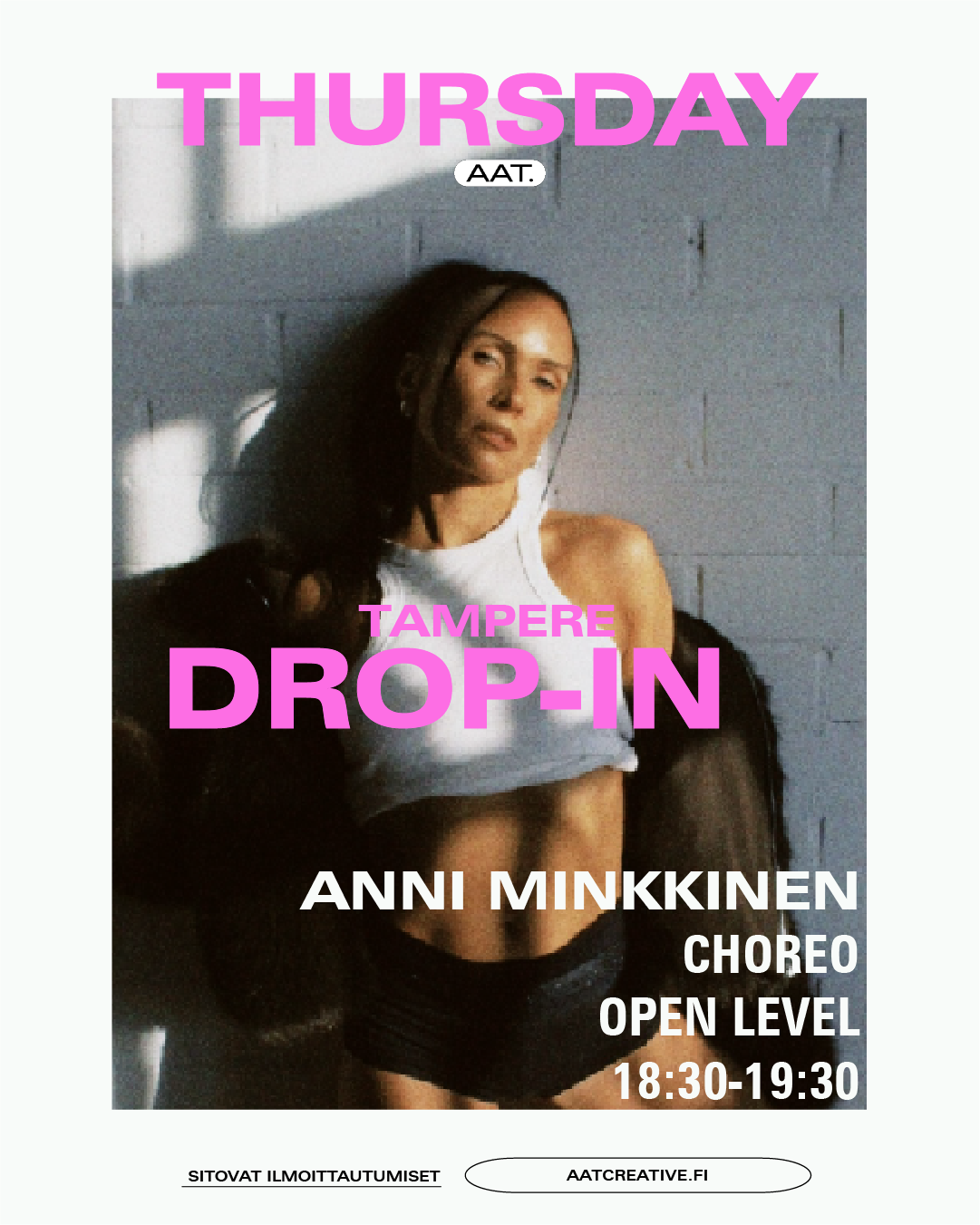 TAMPERE DROP-IN / Thursday / Open level / Anni Minkkinen / 18:30–19:30
