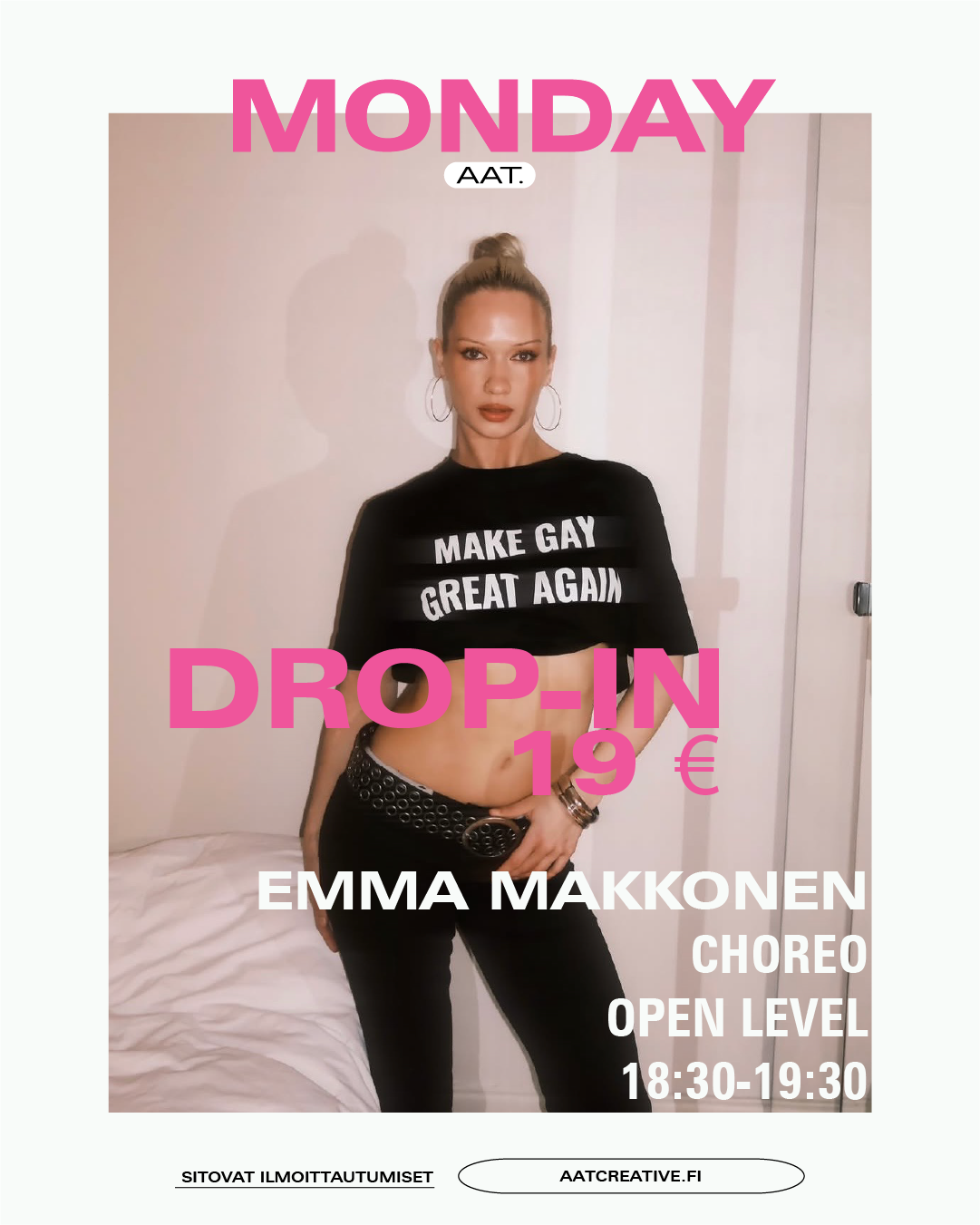 HELSINKI DROP-IN / Choreo Open level / Emma Makkonen / 18:30–19:30 HEAVEN