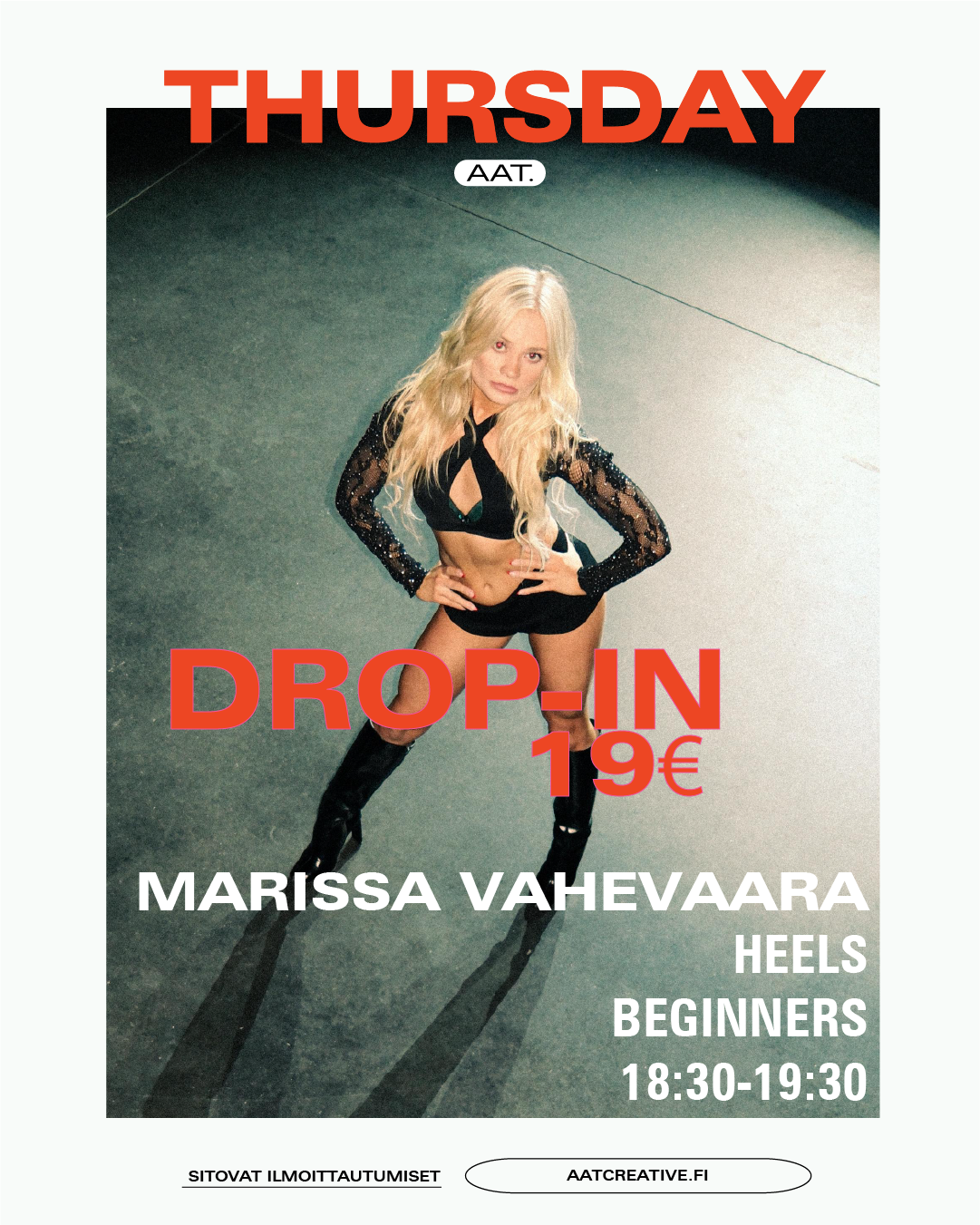 DROP-IN / Thursday / Heels Beginners 18:30-19:30 Marissa Vahevaara HEAVEN
