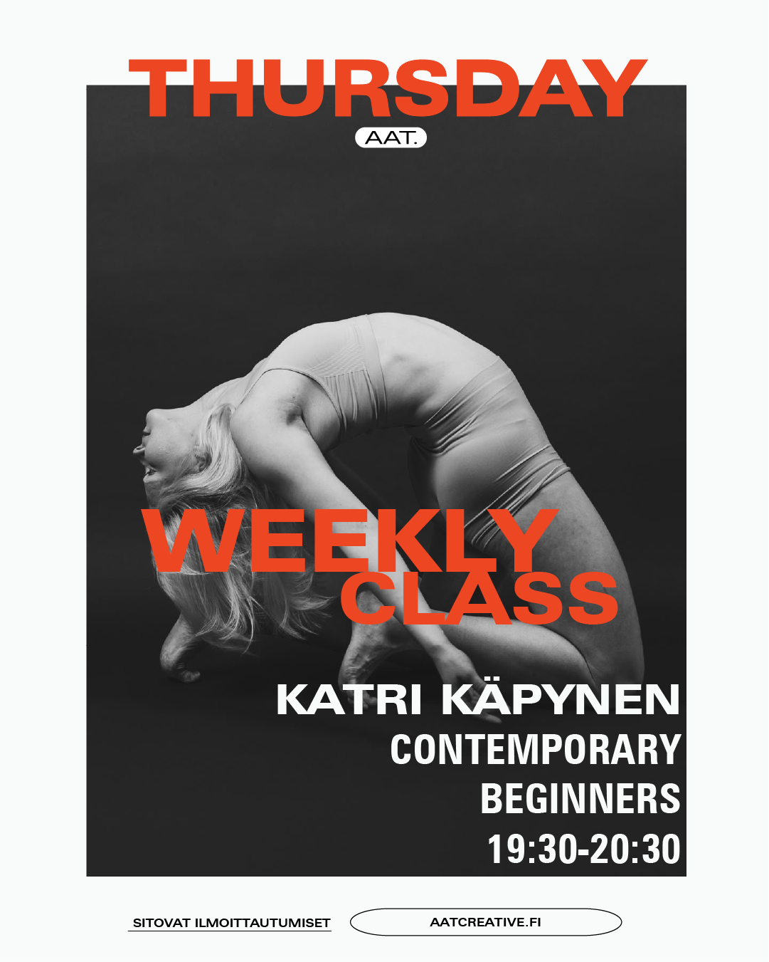 AUGUST HKI / 3 classes / Thursday / Contemporary Beginners / Katri Käpynen / BOX