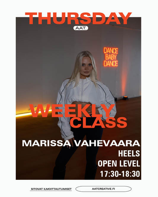 DECEMBER HKI / 3 classes / Thursday / Heels Open level / Marissa Vahevaara / HEAVEN