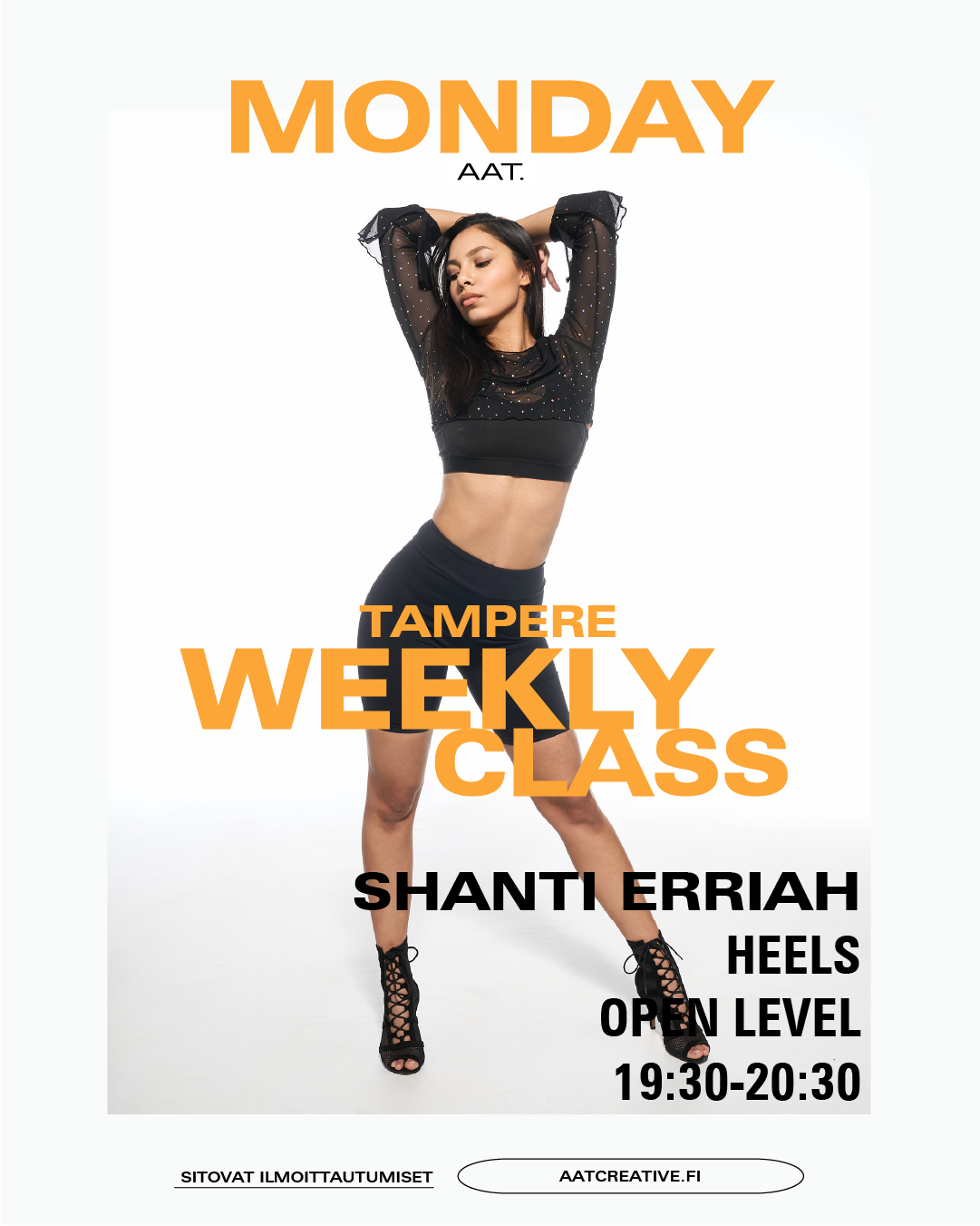 DECEMBER TRE / 3 classes / Monday / Heels Open level / Shanti Erriah