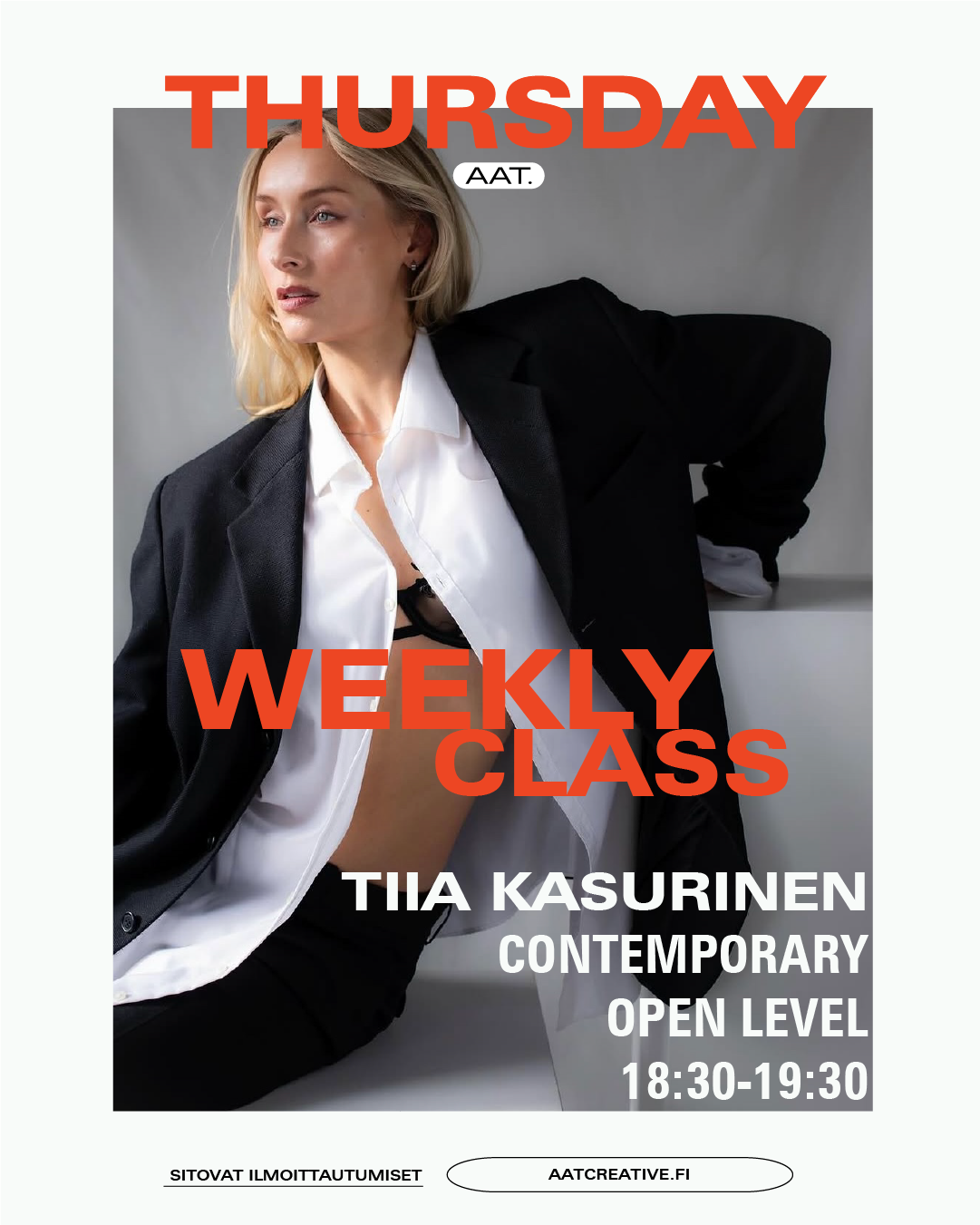 SEPTEMBER HKI / 4 classes / Thursday / Contemporary Open level / Tiia Kasurinen / BOX